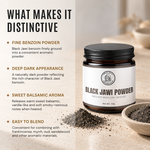 Black Jawi Powder | Jawi Aswad Benzoin Incense Powder