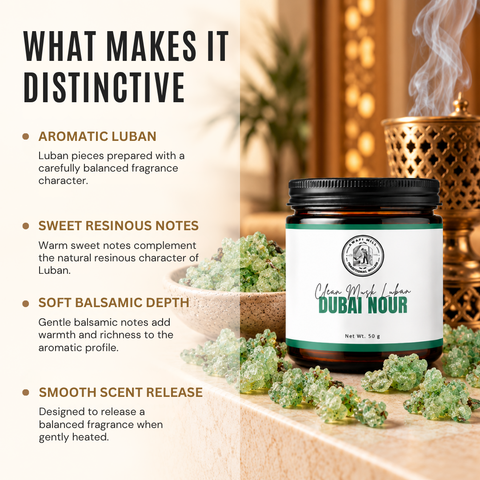 Dubai | Nour Scented Luban | Amber & Soft Musk