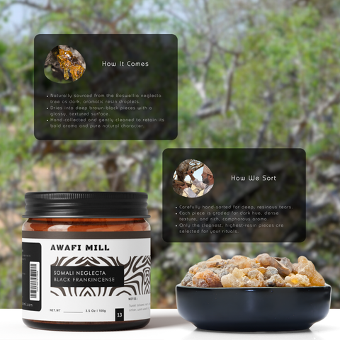 Somali Black Luban - Natural Frankincense Resin for Bakhoor