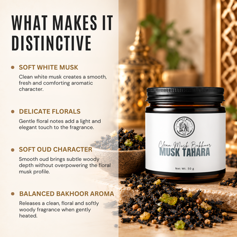 Musk Tahara Oud Bakhoor | White Musk, Florals & Soft Oud