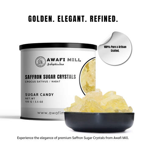 Saffron Rock Candy | Nabat Zaferani | Saffron Sugar Crystals
