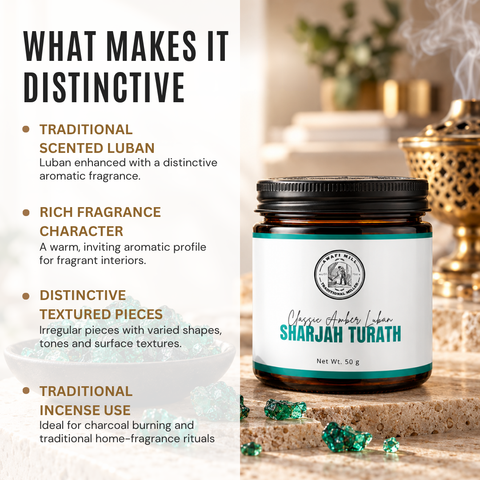 Sharjah Turath Scented Luban | Amber & Musk