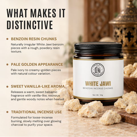White Jawi Incense | Jawi Abyad Benzoin Resin Chunks