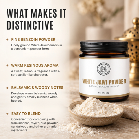White Jawi Powder | Jawi Abyad Benzoin Incense