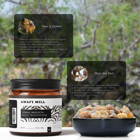 Somali Black Luban - Natural Frankincense Resin for Bakhoor