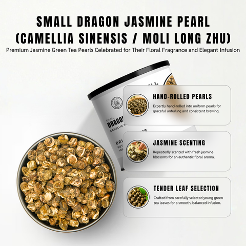 Dragon Jasmine Pearl (Moli Long Zhu) - Green Tea & Jasmine