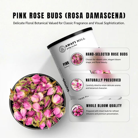 Pink Rose Buds (Damask Rose) - Rosa Damascena
