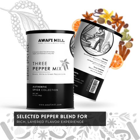 Three Peppercorn Mix | Black, White & Green Pepper
