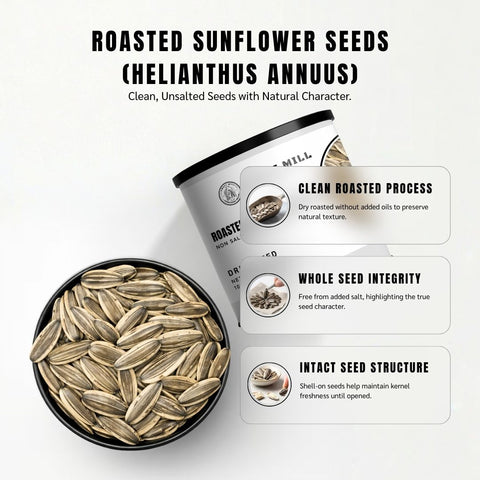 Roasted Sunflower Seeds (Unsalted, In-Shell) – Helianthus annuus