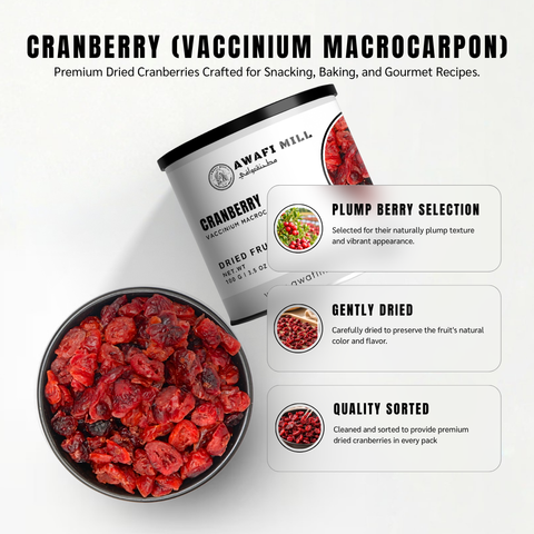 Dried Cranberries |  Kranberi | American Cranberry | Vaccinium macrocarpon