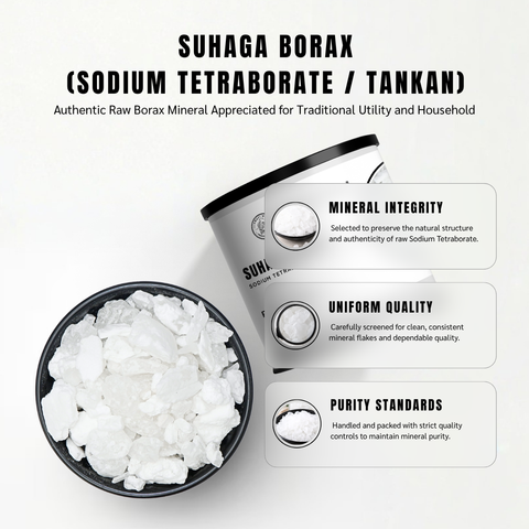 Suhaga Borax Crystals |  Sodium Tetraborate Decahydrate