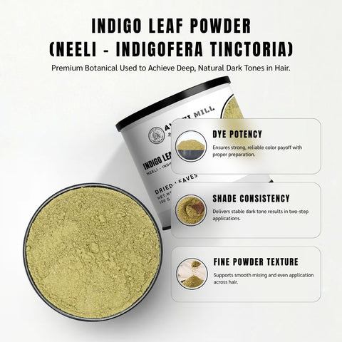 Indigo Leaf Powder (Blue Henna / Neeli) - Indigofera Tinctoria