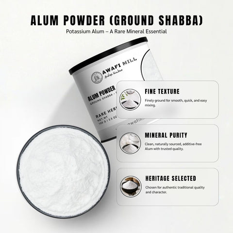 Alum Powder (Ground Shabba) - Potassium Alum