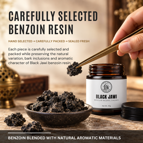 Black Jawi Incense | Jawi Aswad Benzoin Chunks