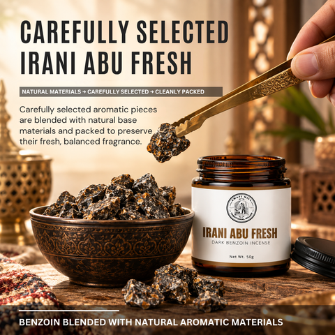 Irani Abu Fresh Jawi Incense | Dark Benzoin Chunks