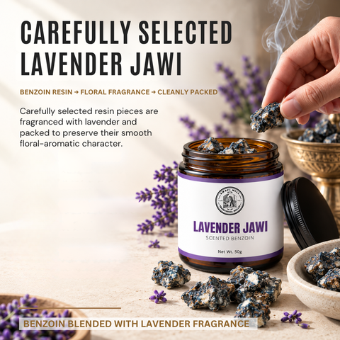 Lavender Jawi Benzoin Incense | Floral Scented Jawi Chunks