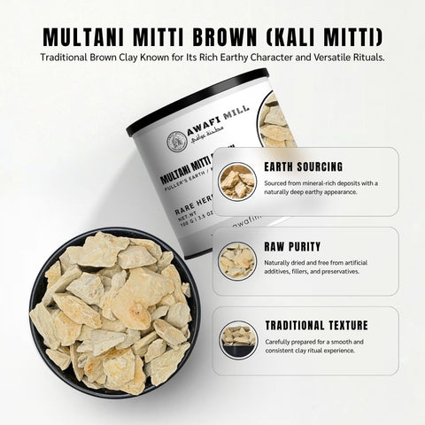Multani Mitti Brown (Kali Mitti) - Brown Fuller’s Earth