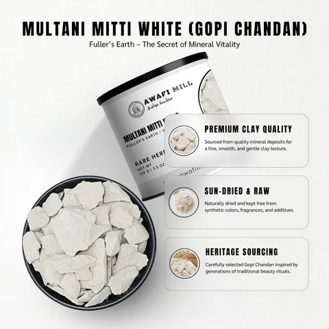 Multani Mitti White (Gopi Chandan) - Fuller’s Earth