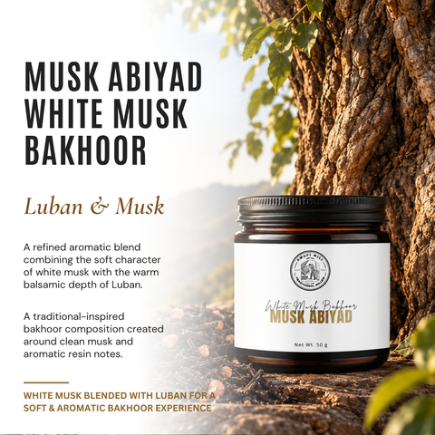 Musk Abiyad Oud Bakhoor | White Musk & Luban Blend