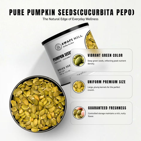 Pumpkin Seeds (Pepitas – Green Kernels) – Cucurbita pepo