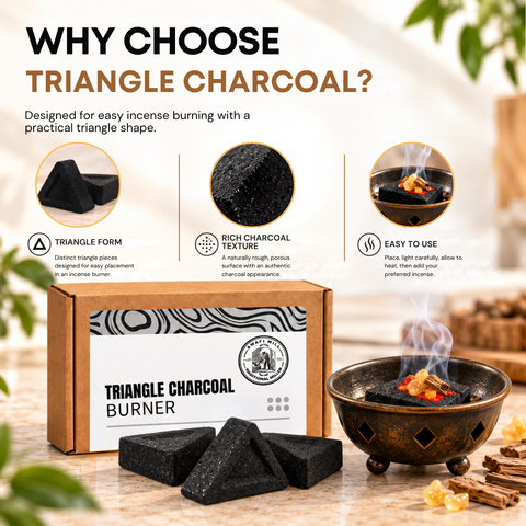 Triangle Charcoal Tablets | Incense Burner Charcoal