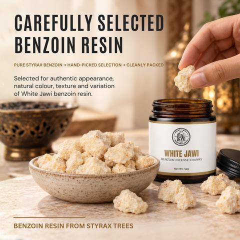 White Jawi Incense | Jawi Abyad Benzoin Resin Chunks