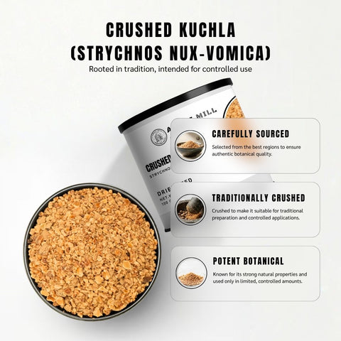 Crushed Kuchla Seeds (Nux Vomica) – Strychnos nux-vomica