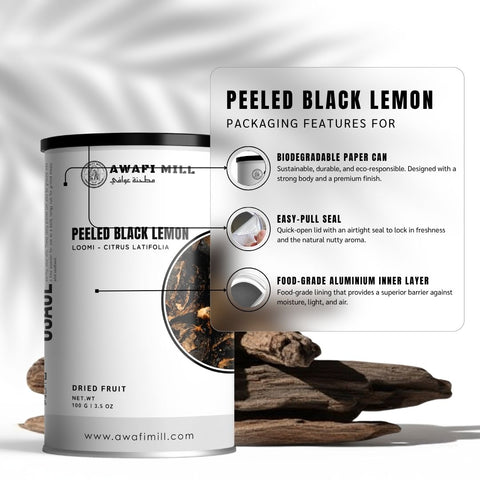 Peeled Black Lemon (Loomi Pulp) - Citrus Latifolia