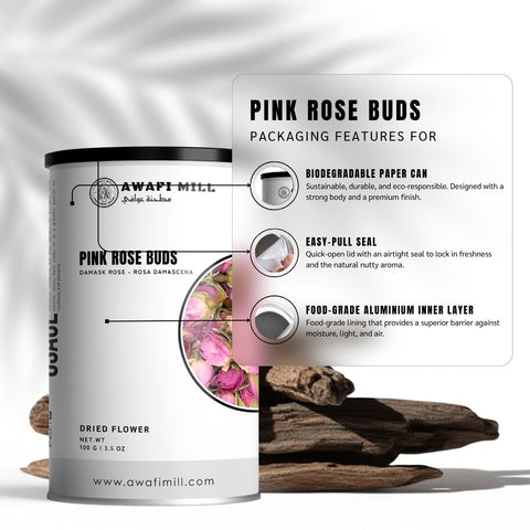 Pink Rose Buds (Damask Rose) - Rosa Damascena