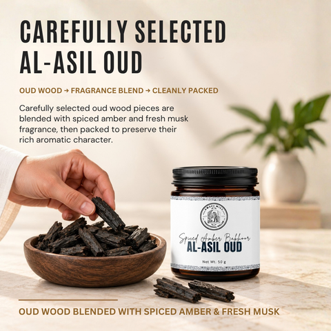 Al-Asil Oud | Spiced Amber & Fresh Musk Bakhoor