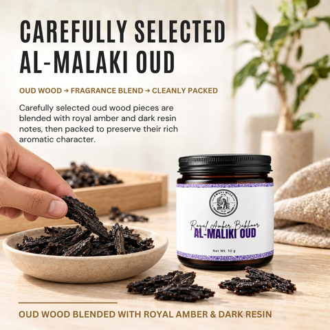 Al-Malaki Oud | Royal Amber & Dark Resin Bakhoor