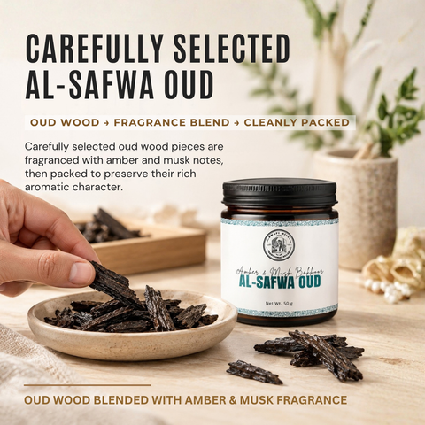 Al-Safwa Oud | Amber & Musk Bakhoor Oud