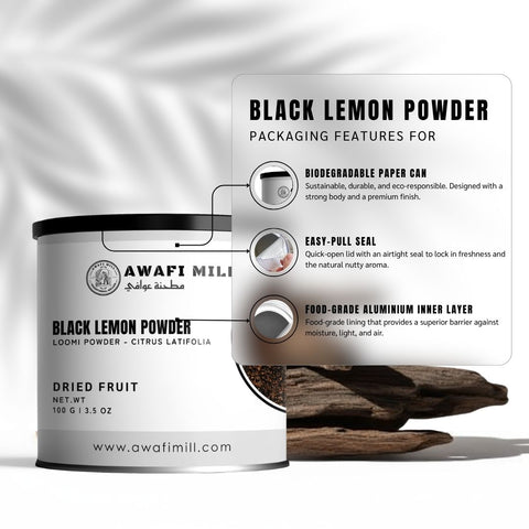 Black Lemon Powder (Loomi Powder) - Citrus Latifolia