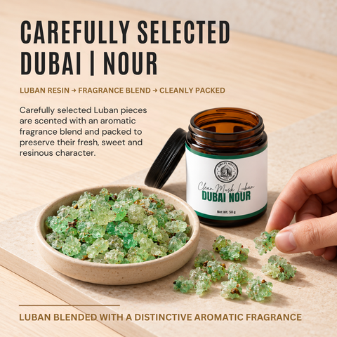 Dubai | Nour Scented Luban | Amber & Soft Musk