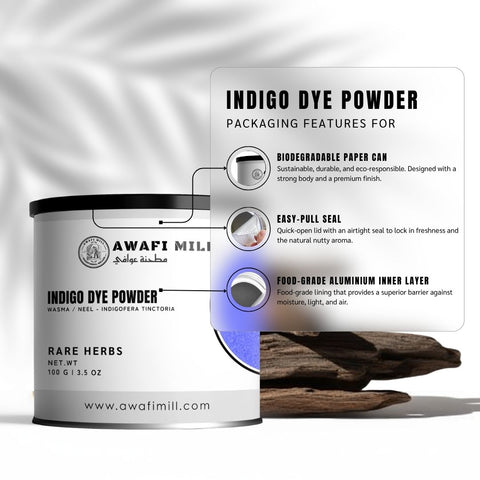 Indigo Dye Powder (Fine-Milled Wasma) - Indigofera Tinctoria