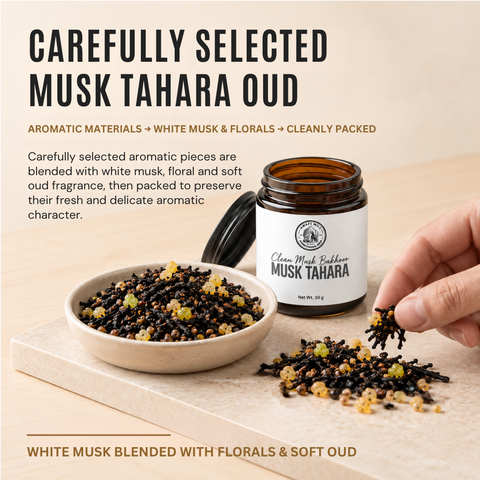 Musk Tahara Oud Bakhoor | White Musk, Florals & Soft Oud
