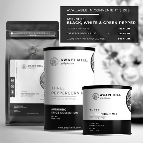Three Peppercorn Mix | Black, White & Green Pepper