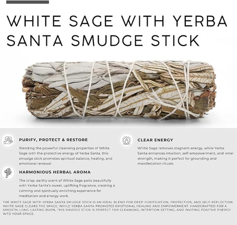 White Sage with Yerba Santa Smudge Stick