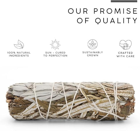 White Sage with Yerba Santa Smudge Stick