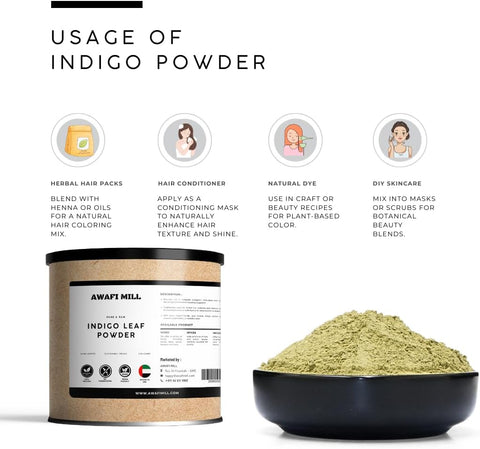 Indigo Leaf Powder (Blue Henna / Neeli) - Indigofera Tinctoria