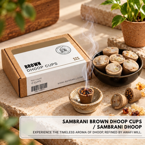 Brown Sambrani Dhoop Cups | Ready-to-Burn Resin Incense