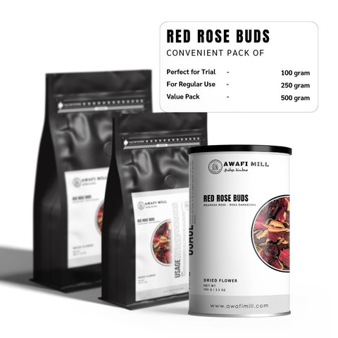 Red Rose Buds (Damask Rose) - Rosa Damascena