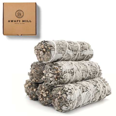 White Sage with Blue Sage Smudge Stick