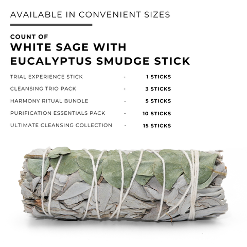 White Sage with Eucalyptus Smudge Stick | Botanical Bundle