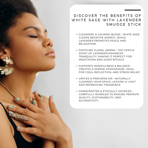 White Sage with Lavender Smudge Stick