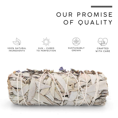 White Sage with Lavender Smudge Stick