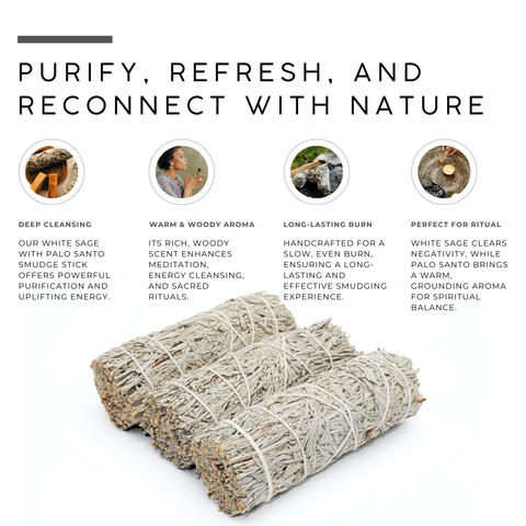 White Sage with Palo Santo Smudge Stick