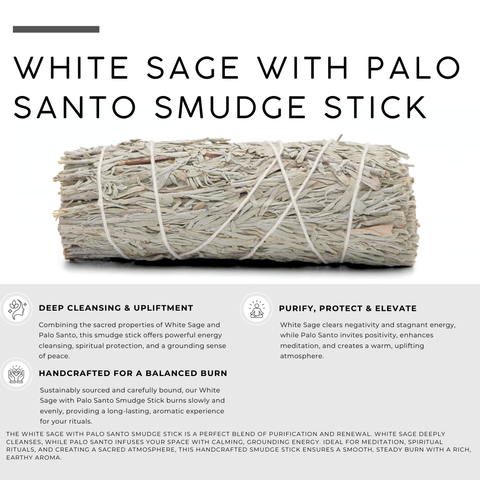 White Sage with Palo Santo Smudge Stick