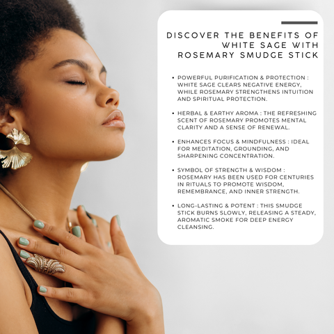 White Sage with Rosemary Smudge Stick