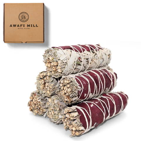 White Sage with Rose Smudge Stick